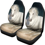 White Stallion Horse Print Universal Fit Car Seat Covers 102422