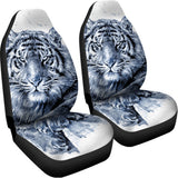 White Tiger Painting Print Universal Fit Car Seat Covers 102422