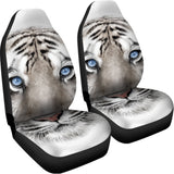 White Tiger Portrait Print Universal Fit Car Seat Covers 102422