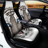 White Tiger Portrait Print Universal Fit Car Seat Covers 102422
