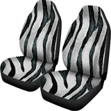 White Tiger Stripe Pattern Print Universal Fit Car Seat Covers 102422
