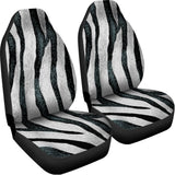 White Tiger Stripe Pattern Print Universal Fit Car Seat Covers 102422