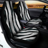 White Tiger Stripe Pattern Print Universal Fit Car Seat Covers 102422
