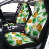 White Watercolor Pineapple Pattern Print Universal Fit Car Seat Covers 102422