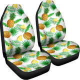 White Watercolor Pineapple Pattern Print Universal Fit Car Seat Covers 102422