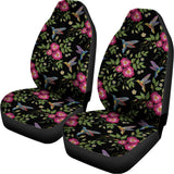 Wild Flowers And Hummingbird Print Universal Fit Car Seat Covers 102422