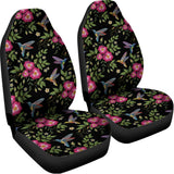 Wild Flowers And Hummingbird Print Universal Fit Car Seat Covers 102422
