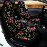 Wild Flowers And Hummingbird Print Universal Fit Car Seat Covers 102422