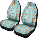 Winter Fox Pattern Print Universal Fit Car Seat Covers 102422