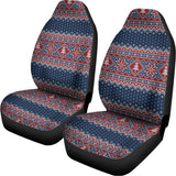 Winter Holiday Knitted Pattern Print Universal Fit Car Seat Covers 102422