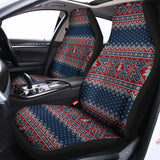 Winter Holiday Knitted Pattern Print Universal Fit Car Seat Covers 102422