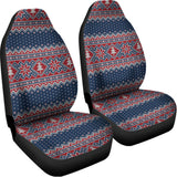 Winter Holiday Knitted Pattern Print Universal Fit Car Seat Covers 102422