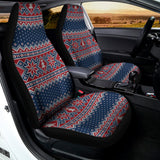 Winter Holiday Knitted Pattern Print Universal Fit Car Seat Covers 102422