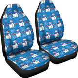 Winter Snowman Pattern Print Universal Fit Car Seat Covers 102422