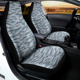 Winter Tiger Stripe Camo Pattern Print Universal Fit Car Seat Covers 102422