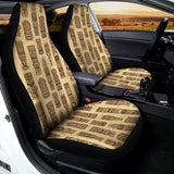 Wooden Tiki Pattern Print Universal Fit Car Seat Covers 102422