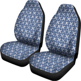 X Cross Denim Jeans Pattern Print Universal Fit Car Seat Covers 102422