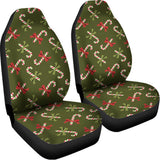 Xmas Candy Cane Pattern Print Universal Fit Car Seat Covers 102422