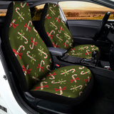 Xmas Candy Cane Pattern Print Universal Fit Car Seat Covers 102422