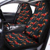Xmas Dachshund Pattern Print Universal Fit Car Seat Covers 102422