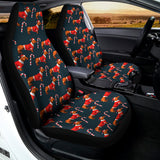 Xmas Dachshund Pattern Print Universal Fit Car Seat Covers 102422