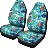 Xmas Dinosaur Pattern Print Universal Fit Car Seat Covers 102422