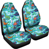Xmas Dinosaur Pattern Print Universal Fit Car Seat Covers 102422