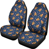 Xmas Gingerbread Man Pattern Print Universal Fit Car Seat Covers 102422