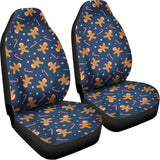 Xmas Gingerbread Man Pattern Print Universal Fit Car Seat Covers 102422