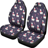 Xmas Llama Pattern Print Universal Fit Car Seat Covers 102422