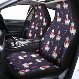 Xmas Llama Pattern Print Universal Fit Car Seat Covers 102422