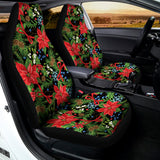 Xmas Poinsettia Pattern Print Universal Fit Car Seat Covers 102422