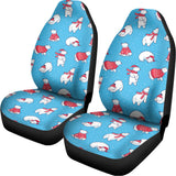 Xmas Polar Bear Pattern Print Universal Fit Car Seat Covers 102422