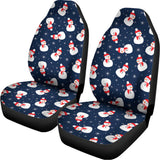 Xmas Snowman Pattern Print Universal Fit Car Seat Covers 102422