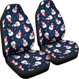 Xmas Snowman Pattern Print Universal Fit Car Seat Covers 102422
