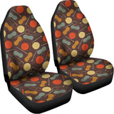 Yarn And Needle Pattern Print Universal Fit Car Seat Covers 102422
