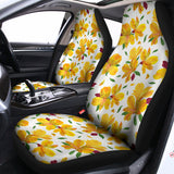 Yellow Alstroemeria Pattern Print Universal Fit Car Seat Covers 102422