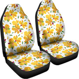 Yellow Alstroemeria Pattern Print Universal Fit Car Seat Covers 102422