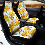 Yellow Alstroemeria Pattern Print Universal Fit Car Seat Covers 102422