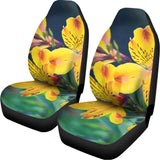 Yellow Alstroemeria Print Universal Fit Car Seat Covers 102422