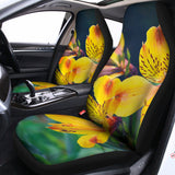 Yellow Alstroemeria Print Universal Fit Car Seat Covers 102422