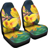 Yellow Alstroemeria Print Universal Fit Car Seat Covers 102422