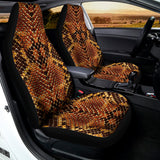Yellow And Brown Snakeskin Print Universal Fit Car Seat Covers 102422