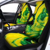 Yellow And Green Acid Melt Print Universal Fit Car Seat Covers 102422