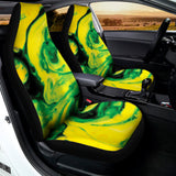 Yellow And Green Acid Melt Print Universal Fit Car Seat Covers 102422