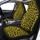 Yellow And Purple Leopard Pattern Print Universal Fit Car Seat Covers 102422