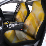 Yellow And White Python Snake Print Universal Fit Car Seat Covers 102422