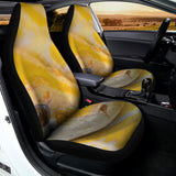 Yellow And White Python Snake Print Universal Fit Car Seat Covers 102422