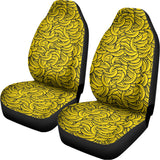 Yellow Banana Pattern Print Universal Fit Car Seat Covers 102422