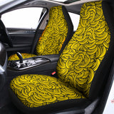 Yellow Banana Pattern Print Universal Fit Car Seat Covers 102422